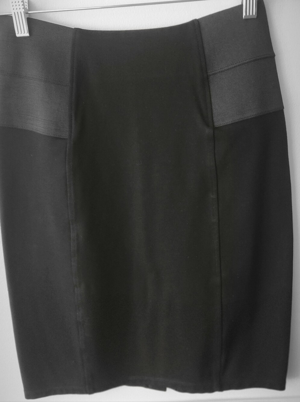Calvin Klein Black Panel Pencil Skirt